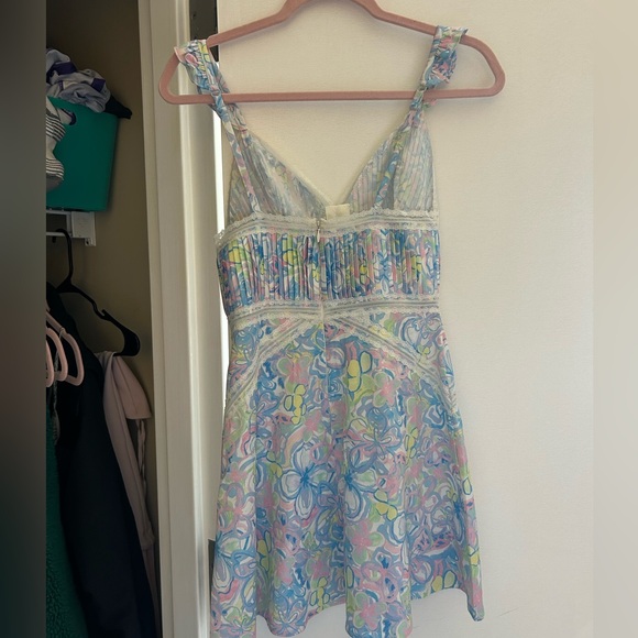 Pastel Floral Sleeveless Dress - Picture 2 of 4